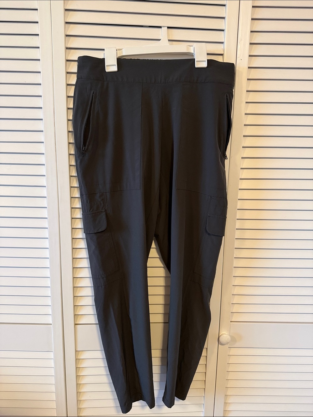 Athleta Black Elastic-Waist Utility Pants